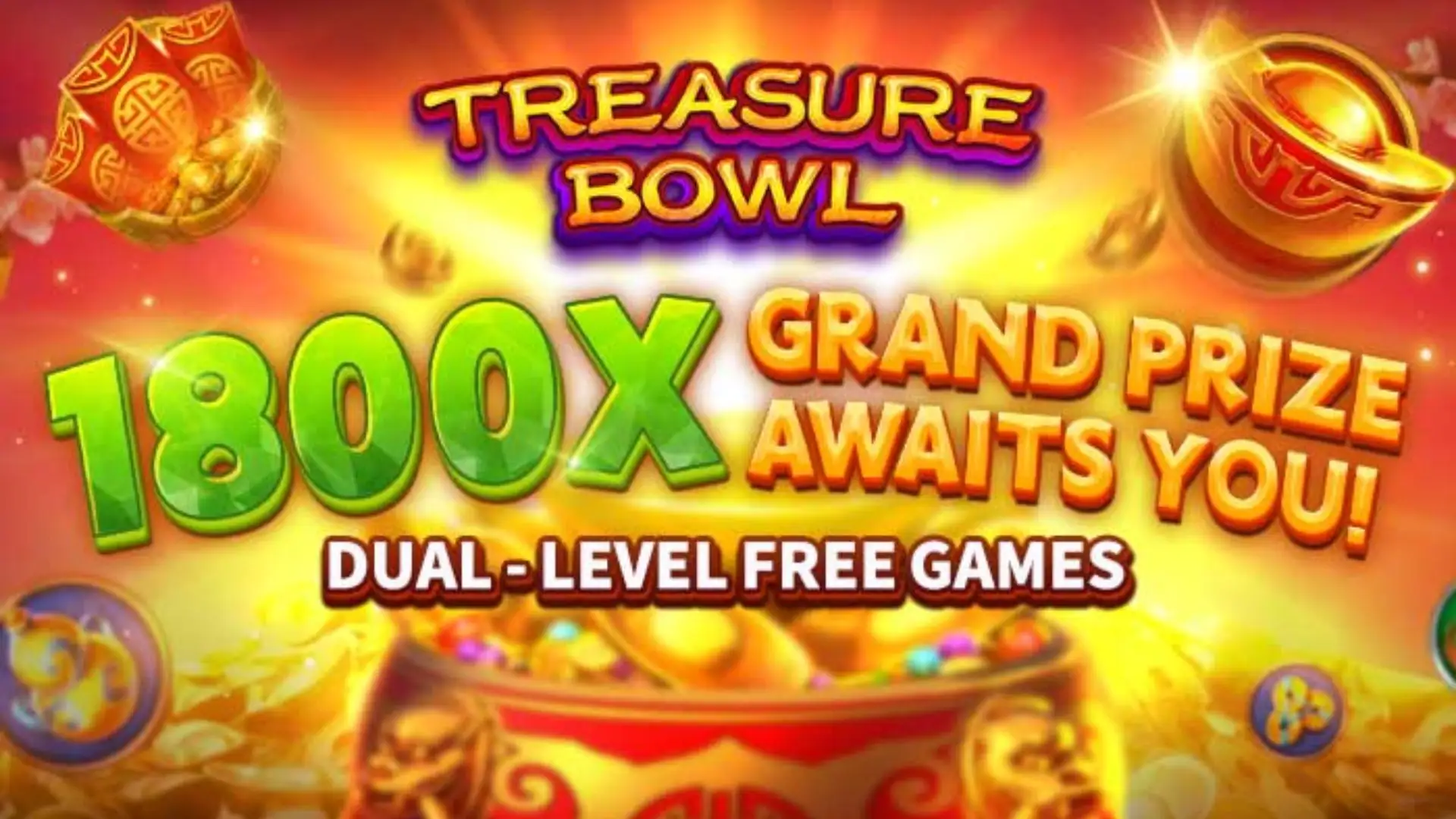 Multiplicadores Treasure Bowl new878 - 7777x Máximo com Tigela Dourada